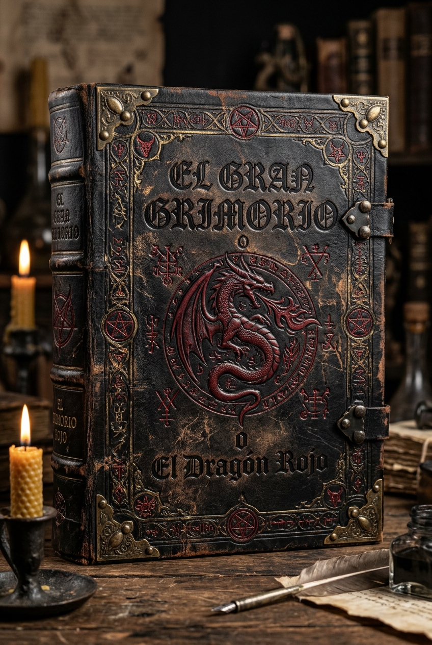 Portada de El Gran Grimorio o El Dragón Rojo